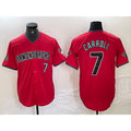Arizona Diamondbacks #7 Corbin Carroll Red MAROU 2024 Cool Base Stitched Jersey