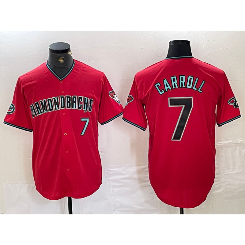 Arizona Diamondbacks #7 Corbin Carroll Red MAROU 2024 Cool Base Stitched Jersey