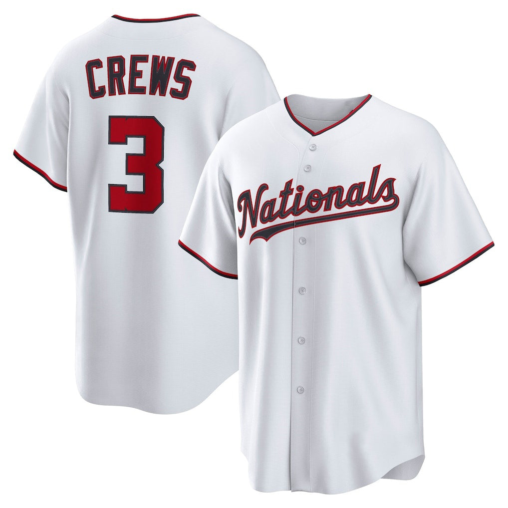 Washington Nationals #3 Dylan Crews White MAROU Home Replica Jersey
