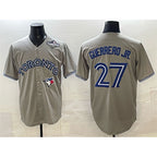 Toronto Blue Jays #27 Vladimir Guerrero Jr. Gray MAROU 2025 World Series Cool Base Stitched Jersey