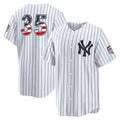 New York Yankees #35 Cody Bellinger USA 250 Fourth of July Home Stadium Jersey - White Puhics