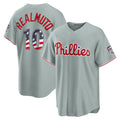 Philadelphia Phillies #10 J.T. Realmuto USA 250 Fourth of July Road Stadium Jersey - Gray Puhics