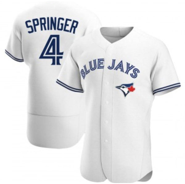 Toronto Blue Jays #4 George Springer White MAROU Flex Base Stitched Jersey