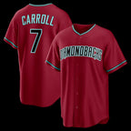 Arizona Diamondbacks #7 Corbin Carroll Crimson MAROU Alternate 2 Replica Jersey
