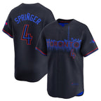 Toronto Blue Jays #4 George Springer Black MAROU 2024 City Connect Limited Stitched Jersey