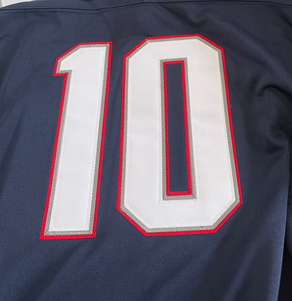 B.Bills #0 Keon Coleman Red Alternate Game Jersey