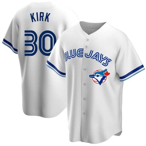 Toronto Blue Jays #30 Alejandro Kirk White MAROU Home Cooperstown Collection Player Jersey