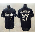 Toronto Blue Jays #27 Vladimir Guerrero Jr Black MAROU Gothic North Edition Limited Stitched Jersey