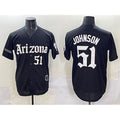 Arizona Diamondbacks #51 Randy Johnson Black MAROU 'Gothic Desert Fang Edition' Vapor Premier Limited Stitched Jersey