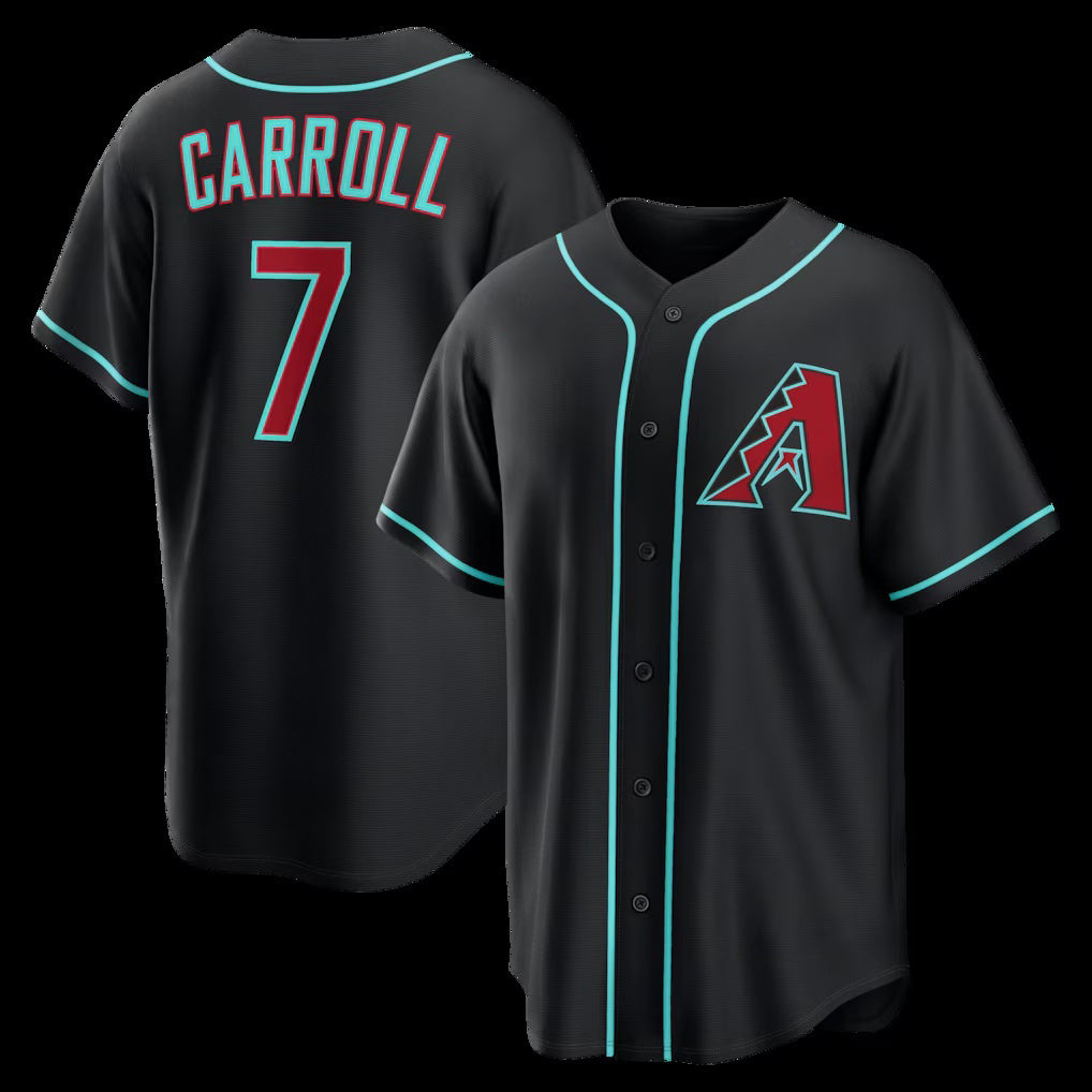 Arizona Diamondbacks #7 Corbin Carroll Black MAROU Alternate Replica Jersey