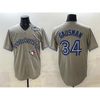 Toronto Blue Jays #34 Kevin Gausman Gray MAROU 2025 World Series Cool Base Stitched Jersey