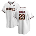 Arizona Diamondbacks #23 Zac Gallen White MAROU 2023 World Series Cool Base Stitched Jersey