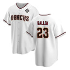 Arizona Diamondbacks #23 Zac Gallen White MAROU 2023 World Series Cool Base Stitched Jersey