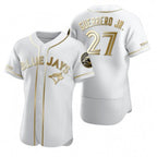 Toronto Blue Jays #27 Vladimir Guerrero Jr. White Gold MAROU Flex Base Stitched Jersey