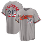 Baltimore Orioles #35 Adley Rutschman USA 250 Fourth of July Road Stadium Jersey - Gray Puhics