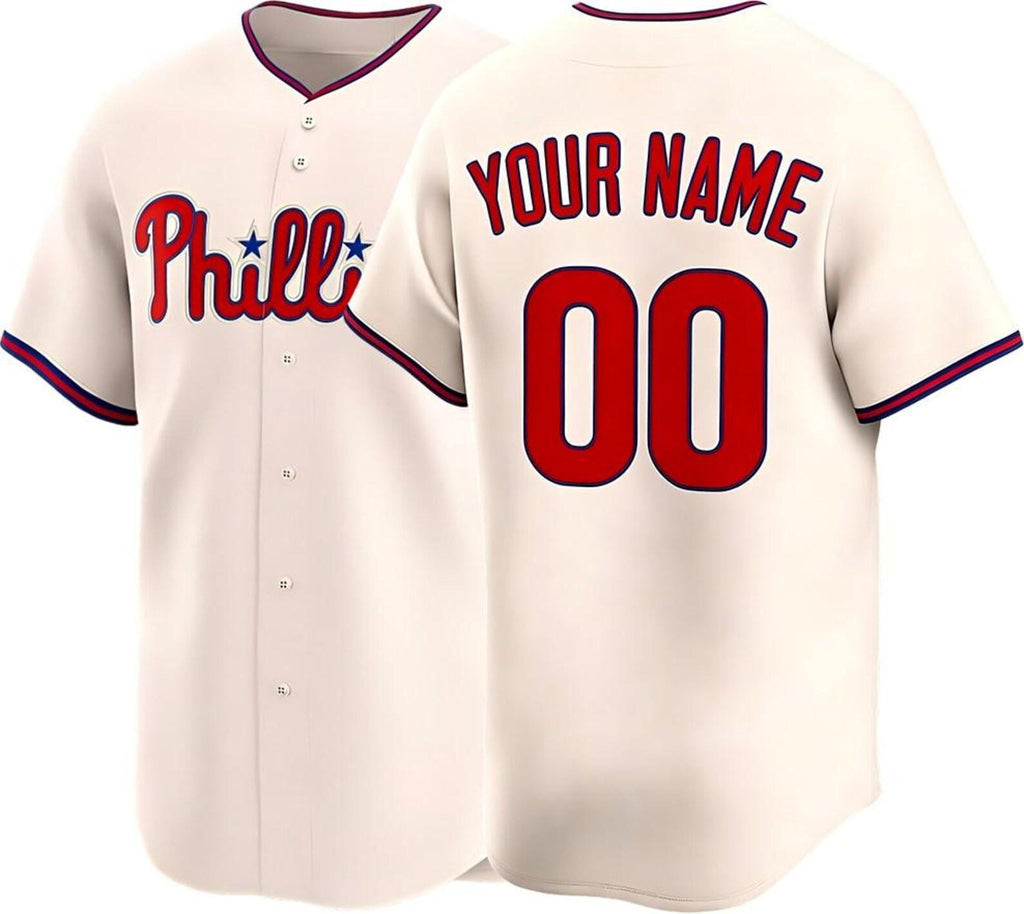 Custom Philadelphia Baseball Jersey | Personalized Stitched Name Number | Men/Youth Size | Game Day Fan Jersey Gift