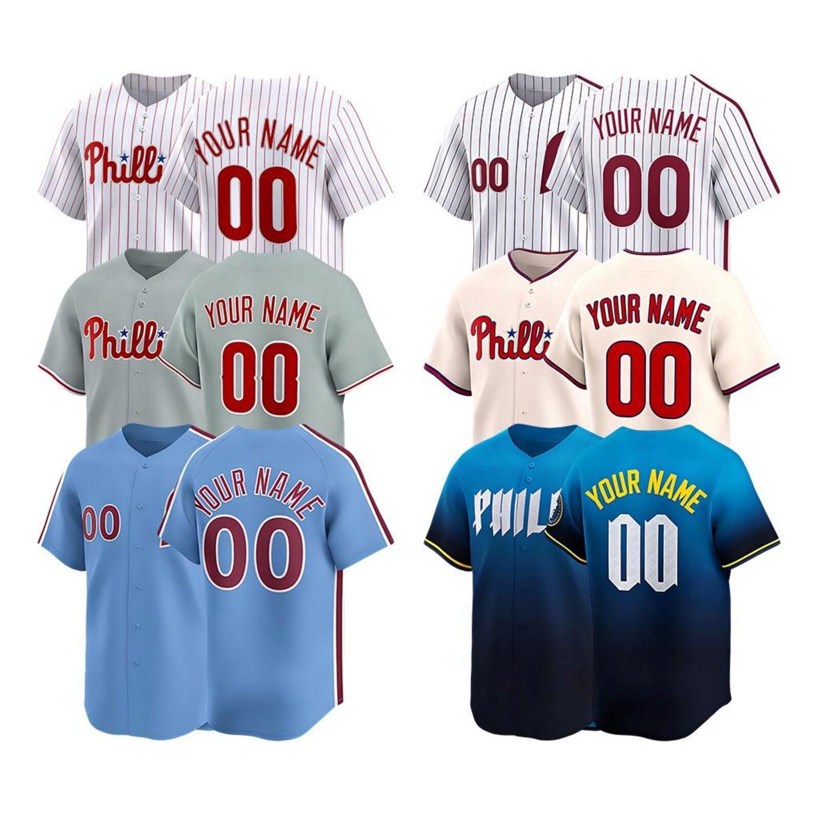 Custom Philadelphia Baseball Jersey | Personalized Stitched Name Number | Men/Youth Size | Game Day Fan Jersey Gift