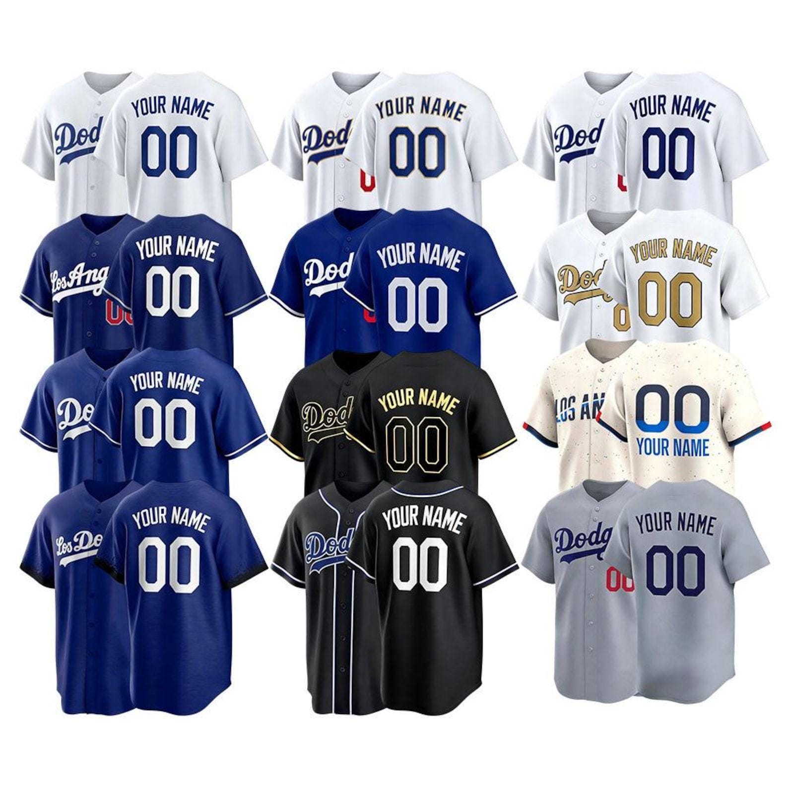 Custom Los Angeles Baseball Jersey | Personalized Stitched Name Number | Men/Youth Size | Game Day Fan Jersey Gift
